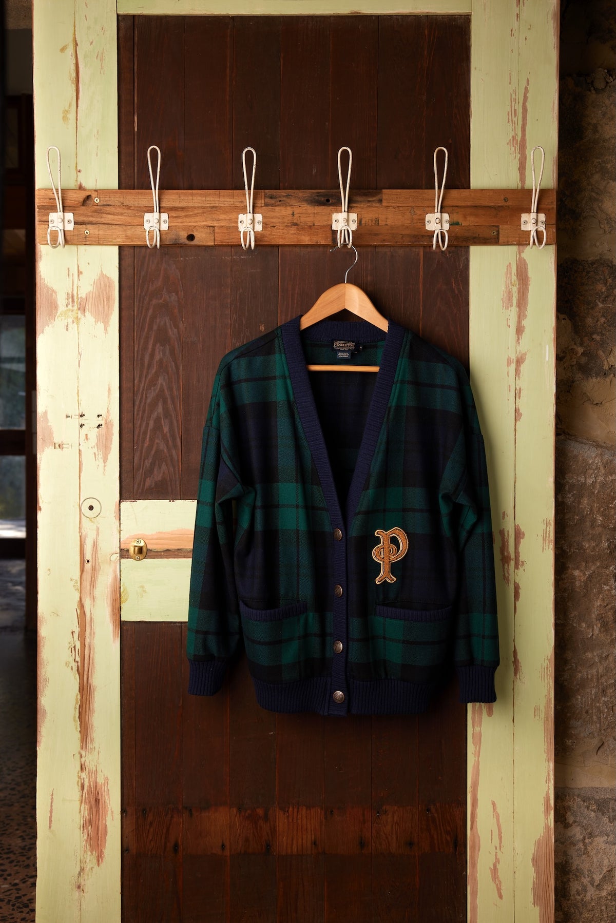Pendleton Women's Eagle River Cardigan in Black Watch Tartan – view 4