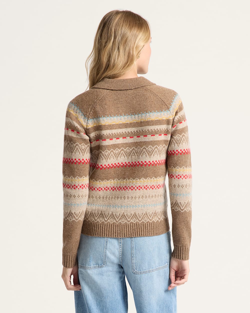 Pendleton Women's Fair Isle Cardigan in Tan Multi – view 2