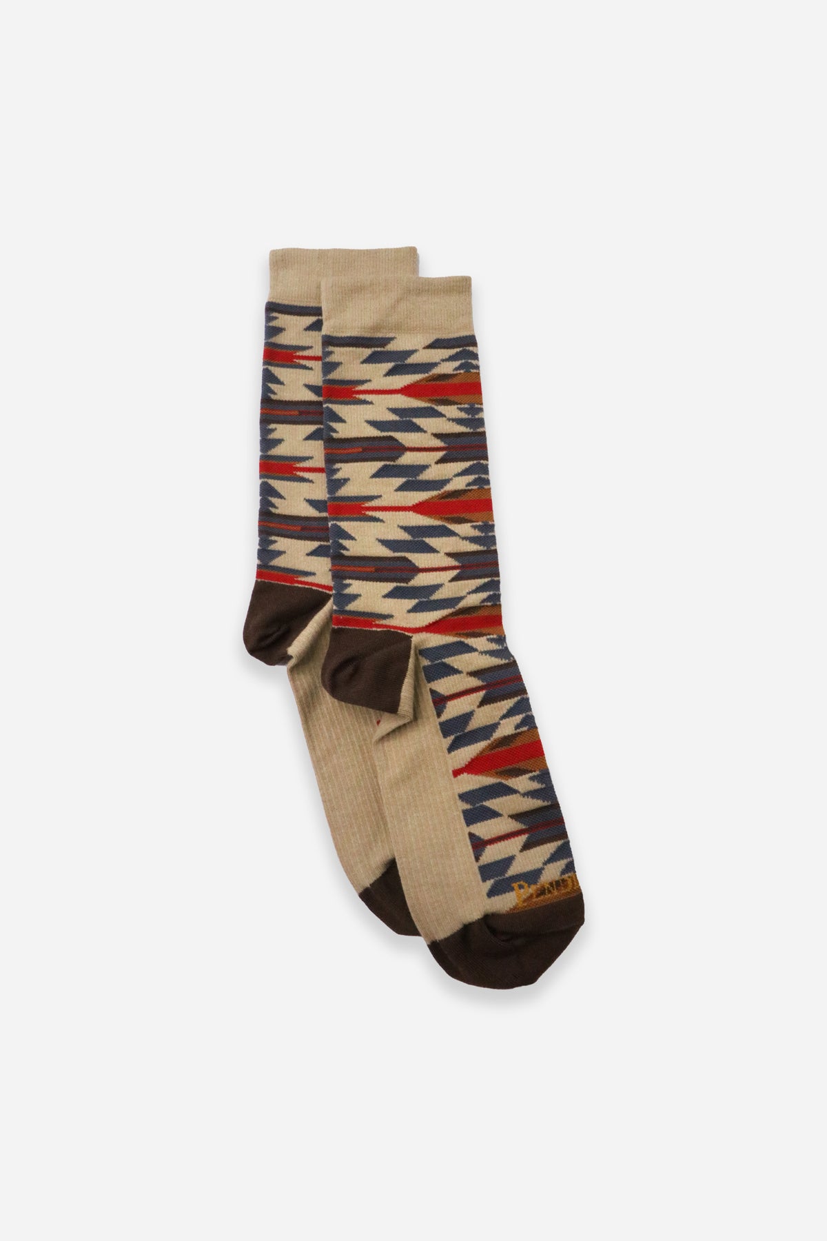 Pendleton Wyeth Trail Crew Socks in Beige