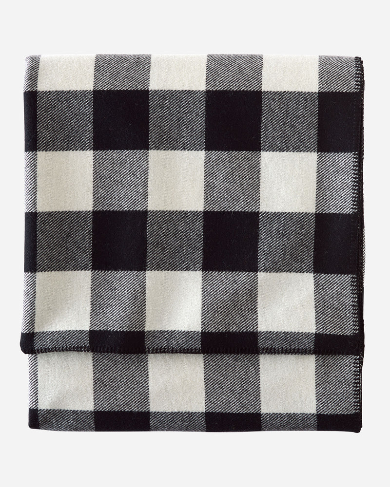 Eco-Wise Wool Plaid Blanket Rob Roy Ivory