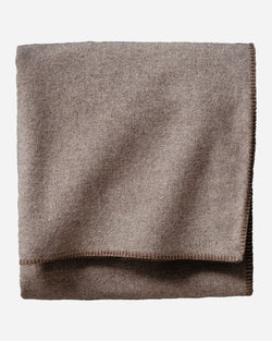 Eco-Wise Wool Solid Blanket Fawn Heather