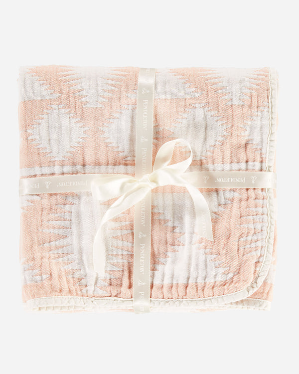Cotton Woven Baby Blanket Falcon Cove Pink