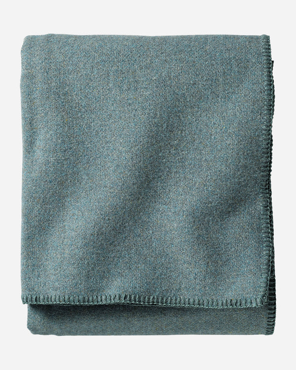 Eco-Wise Wool Solid Blanket Shale Blue