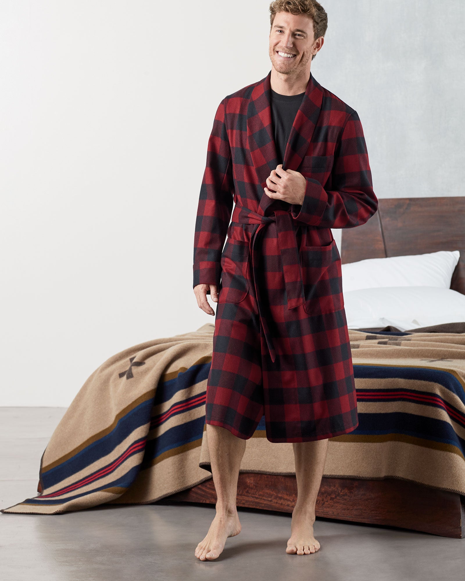 Lounge Robe Burgundy/Black
