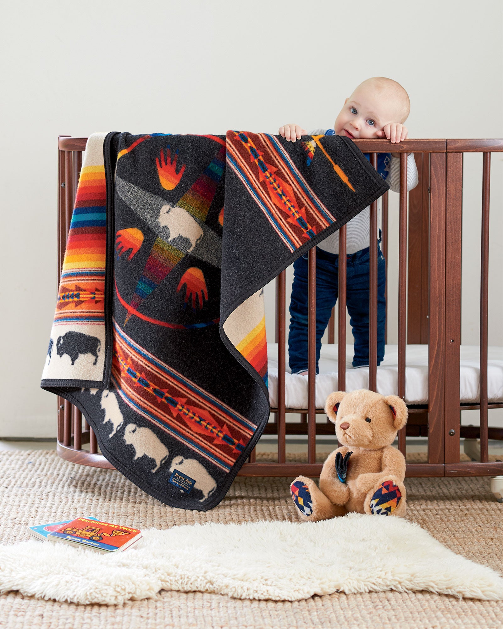 Jacquard Crib Blanket Big Medicine Oxford
