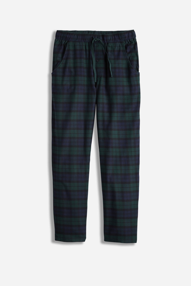 PJ Pant Green Blue Plaid