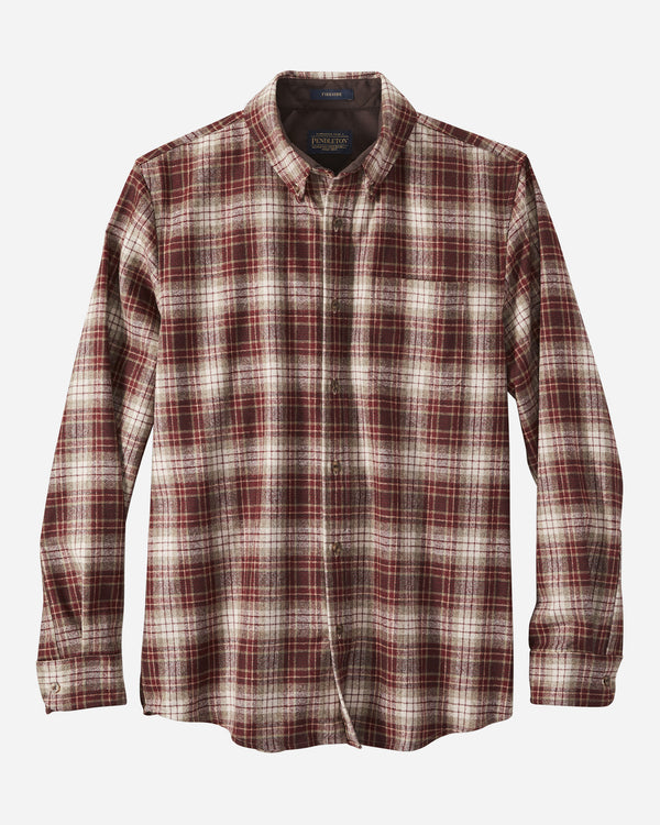 Fireside Shirt Red/Taupe Plaid