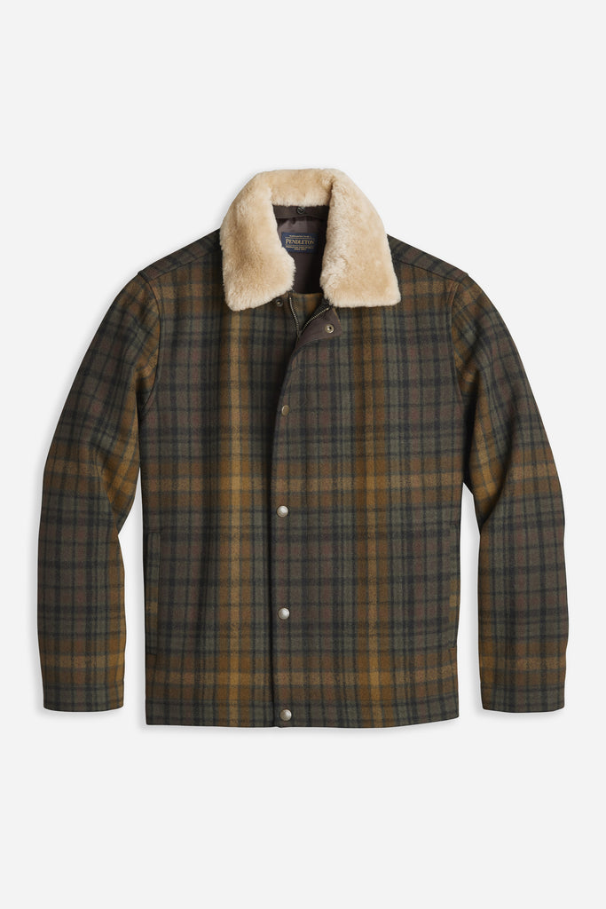 Green on sale plaid overcoat