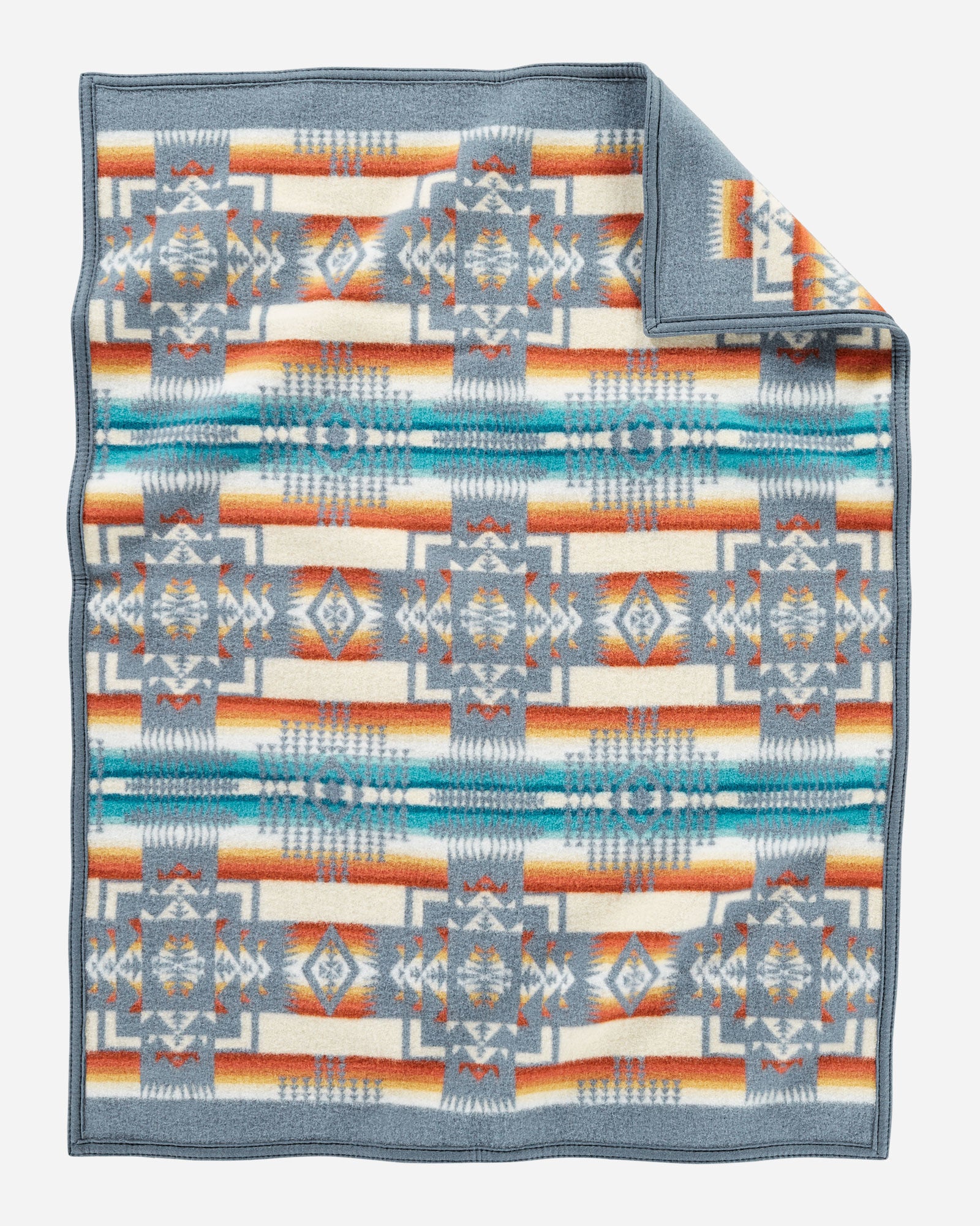 Chief Joseph Crib Blanket Slate