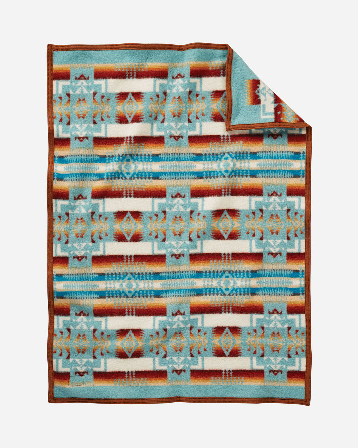 Pendleton Chief Joseph Crib Blanket in Aqua – view 2