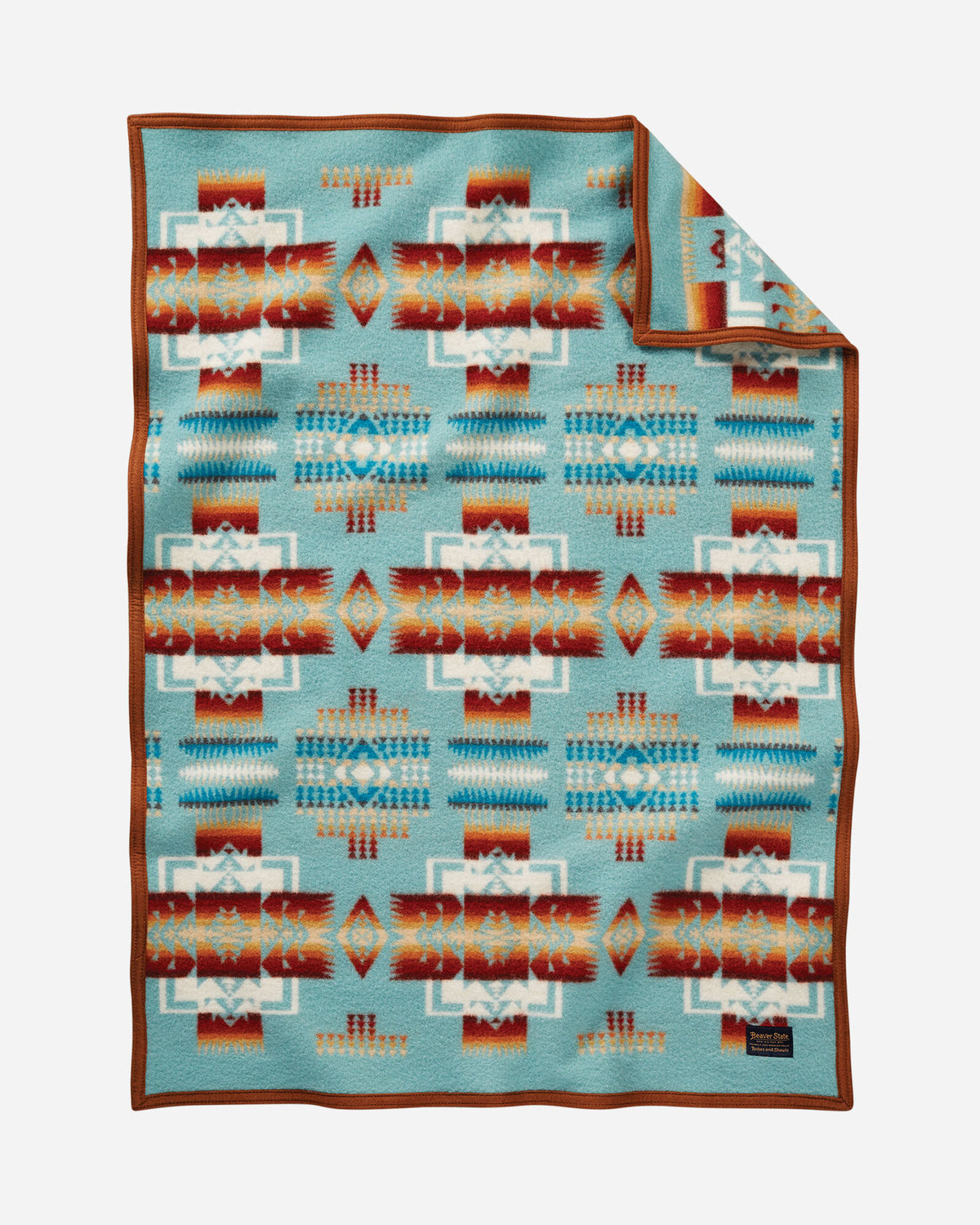 Pendleton Chief Joseph Crib Blanket in Aqua
