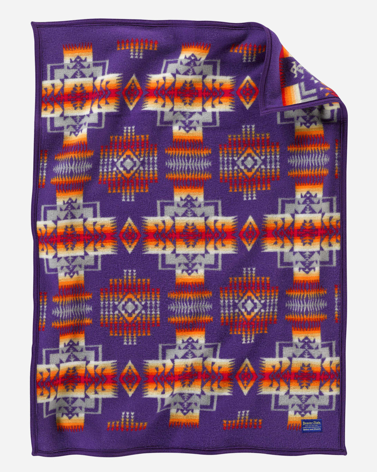 Pendleton Chief Joseph Wool Crib Blanket in Purple