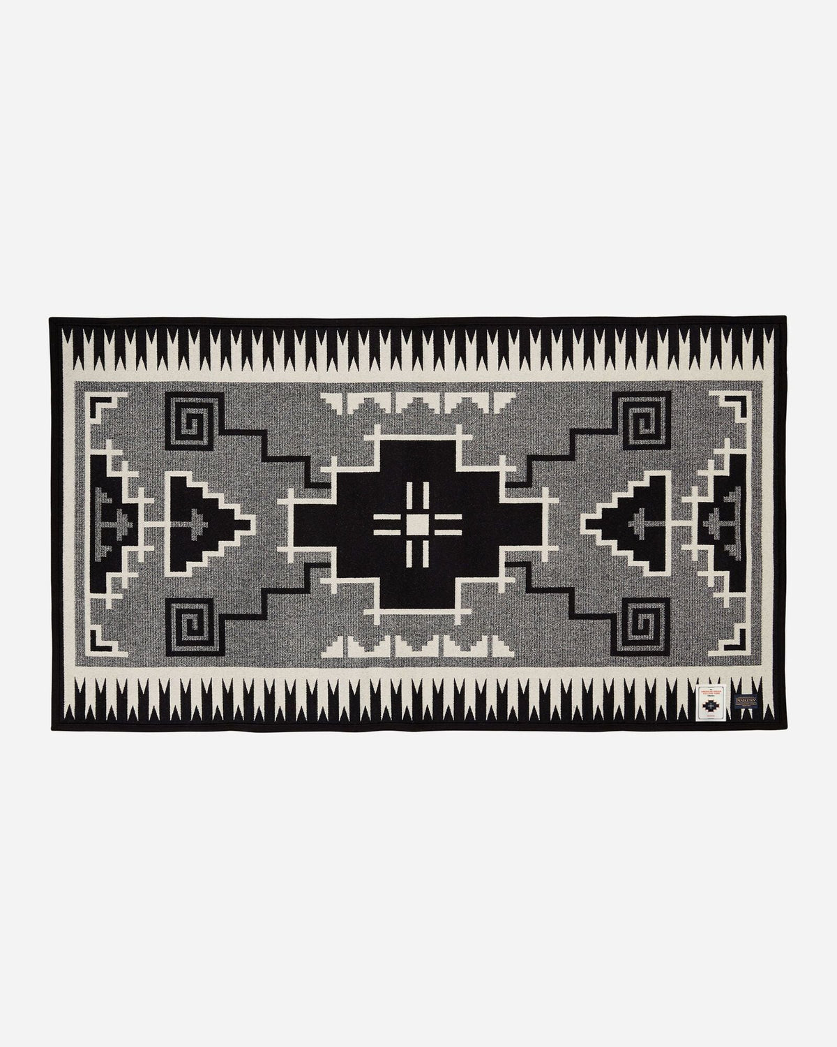 Pendleton College Fund Wool Saddle Blanket in Naskan Black/Ivory
