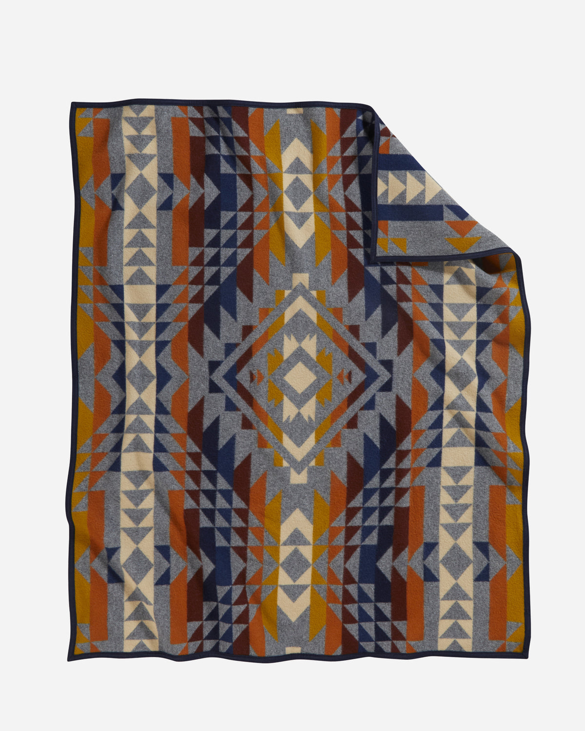 Pendleton Jacquard Napped Wool Throw in Smith Rock Grey Mix – view 3