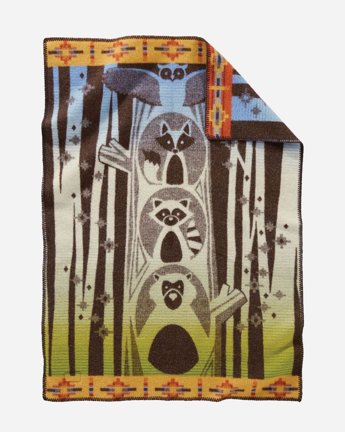 Pendleton Jacquard Wool Crib Blanket in Woodland Neighbors Multi – view 2