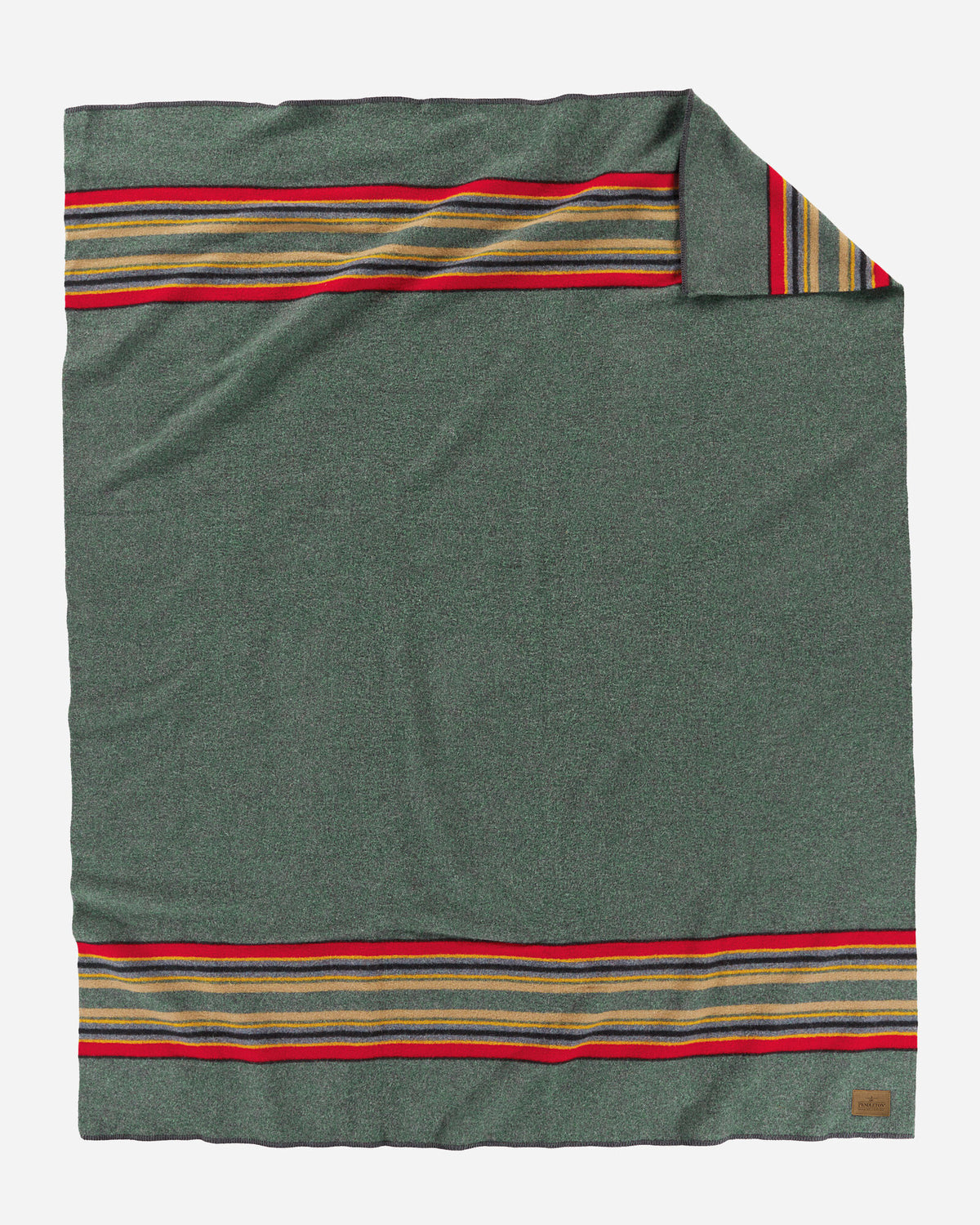 Pendleton Yakima Camp Wool Blanket in Green Heather – view 2